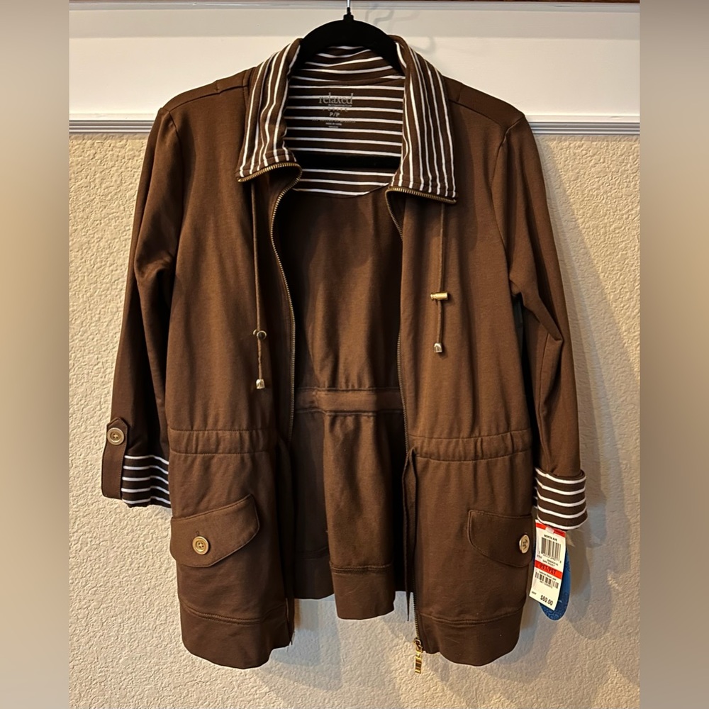 NWT Relaxed by Charter Club Petite casual jacket